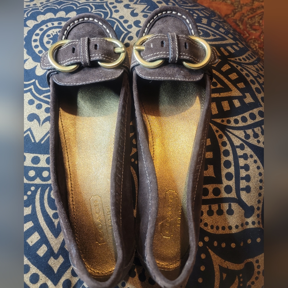 9.5 suede Coach loafer